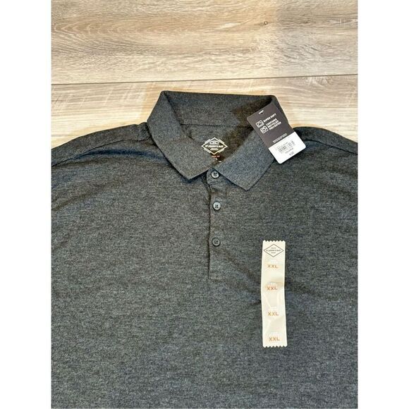 St. John’s Bay big and tall, gray polo long sleeve shirt size 2X - Picture 3 of 8